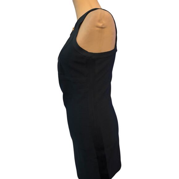 Marciano Dark Green Bandage Bodycon Dress With Front Zip, Size Large - Picture 3 of 4